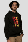 King Kong Siyah Unisex Kapşonlu Sweatshirt