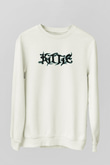 Kittie Baskılı Beyaz Unisex Sweatshirt