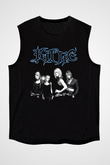 Kittie Baskılı Unisex Siyah Kolsuz Tişört - Tshirt