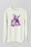 Klarnetçi Beyaz Unisex Sweatshirt