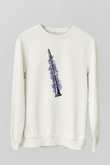 Klarnetçi Beyaz Unisex Sweatshirt