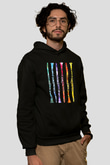 Klarnetçi Siyah Unisex Kapşonlu Sweatshirt