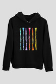 Klarnetçi Siyah Unisex Kapşonlu Sweatshirt