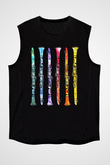 Klarnetçi Siyah Unisex Kolsuz Tişört