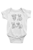 Koala Baskılı Beyaz Unisex Bebek Body - Zıbın