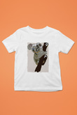 Koala Baskılı Beyaz Unisex Beyaz Çocuk Tişört - Tshirt