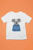 Koala Baskılı Beyaz Unisex Beyaz Çocuk Tişört - Tshirt