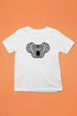 Koala Baskılı Beyaz Unisex Beyaz Çocuk Tişört - Tshirt