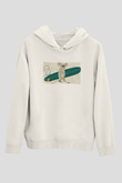 Koala Baskılı Beyaz Unisex Hoodie