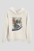 Koala Baskılı Beyaz Unisex Hoodie