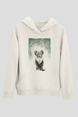 Koala Baskılı Beyaz Unisex Hoodie