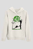 Koala Baskılı Beyaz Unisex Hoodie