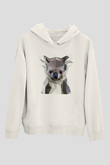 Koala Baskılı Beyaz Unisex Hoodie