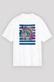 Koala Baskılı Beyaz Unisex Oversize Tişört - Tshirt