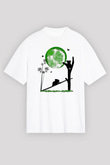 Koala Baskılı Beyaz Unisex Oversize Tişört - Tshirt