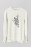 Koala Baskılı Beyaz Unisex Sweatshirt