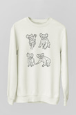 Koala Baskılı Beyaz Unisex Sweatshirt
