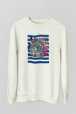 Koala Baskılı Beyaz Unisex Sweatshirt