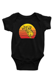 Koala Baskılı Unisex Siyah Bebek Body - Zıbın