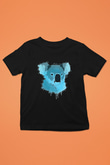Koala Baskılı Unisex Siyah Çocuk Tişört - Tshirt