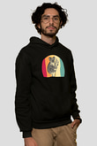 Koala Baskılı Unisex Siyah Hoodie