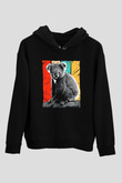 Koala Baskılı Unisex Siyah Hoodie