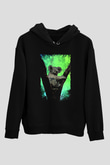 Koala Baskılı Unisex Siyah Hoodie