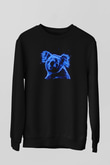 Koala Baskılı Unisex Siyah Sweatshirt
