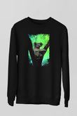 Koala Baskılı Unisex Siyah Sweatshirt