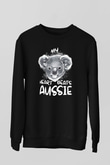 Koala Baskılı Unisex Siyah Sweatshirt