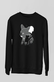 Koala Baskılı Unisex Siyah Sweatshirt