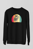 Koala Baskılı Unisex Siyah Sweatshirt
