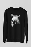 Koala Baskılı Unisex Siyah Sweatshirt