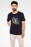 Koala Baskılı Unisex Siyah Tişört - Tshirt