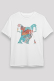 Koala Unisex Baskılı Beyaz Tişört - Tshirt