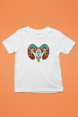 Koç Burcu Baskılı Beyaz Unisex Beyaz Çocuk Tişört - Tshirt