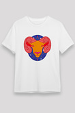 Koç Burcu Unisex Baskılı Beyaz Tişört - Tshirt
