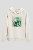 Kolaj Beyaz Unisex Kapşonlu Sweatshirt