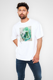 Kolaj Beyaz Unisex Oversize Tişört T-Shirt