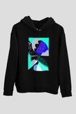 Kolaj Siyah Unisex Hoodie