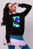 Kolaj Siyah Unisex Sweatshirt