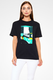 Kolaj Siyah Unisex Tişört T-Shirt - TişörtFabrikası