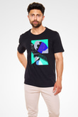 Kolaj Siyah Unisex Tişört T-Shirt - TişörtFabrikası