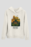 Kolezyum Beyaz Unisex Hoodie