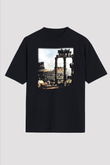 Kolezyum Siyah Unisex Oversize Tişört T-Shirt