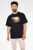 Konstantin takı Siyah Unisex Oversize Tişört T-Shirt