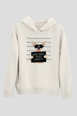 Köpek Beyaz Unisex Kapşonlu Sweatshirt