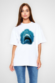Köpekbalığı Beyaz Unisex Oversize Tişört T-Shirt