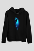 Köpekbalığı Siyah Unisex Hoodie