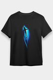 Köpekbalığı Siyah Unisex Tişört T-Shirt - TişörtFabrikası